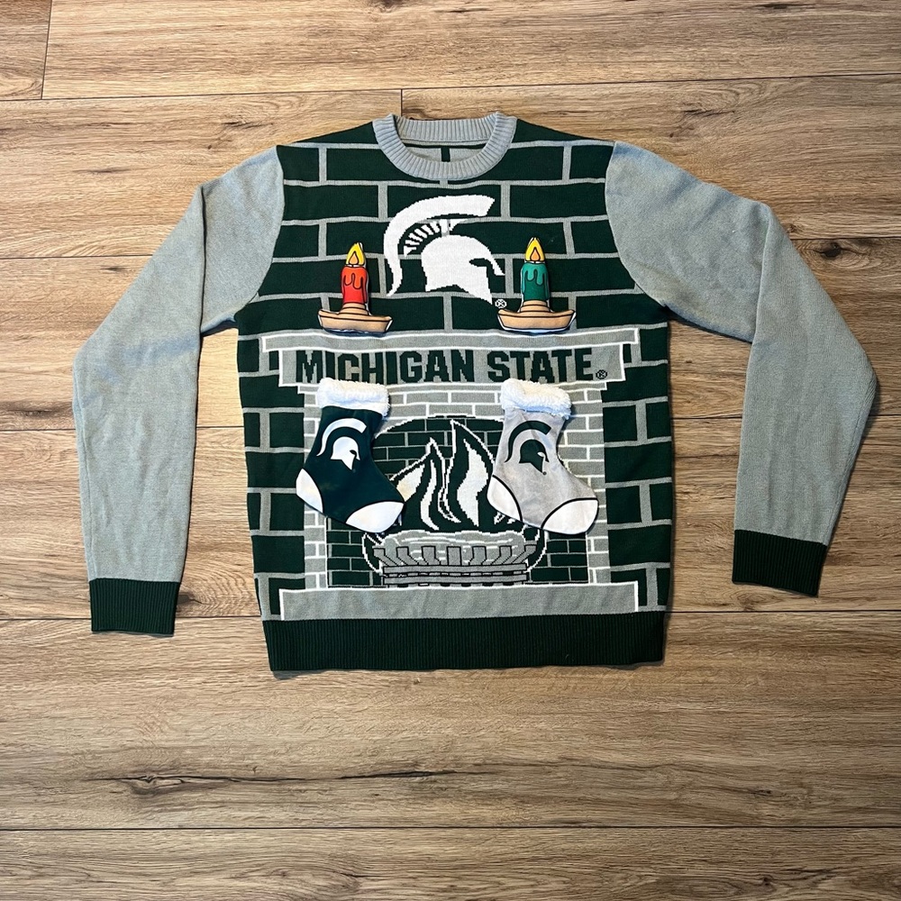 Michigan State Ugly Christmas Sweater Size Men's Medium